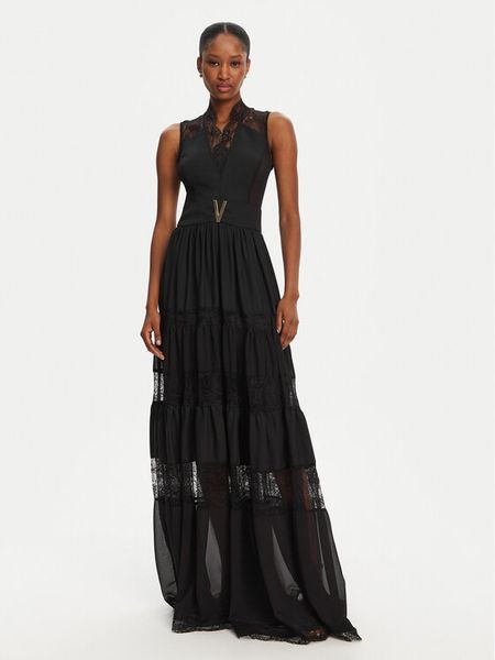 Babylon Sukienka wieczorowa EL0740 Czarny Regular Fit. Czarne sukienki damskie Babylon, bez wzorów, z syntetyku, wizytowe, bez kołnierzyka, bez ramiączek. Za 1,369.00 zł.