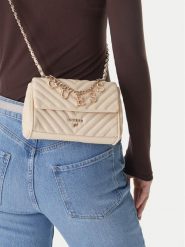 Guess Torebka J4YZ45 WFZL0 Écru. Białe listonoszki damskie Guess, z aplikacjami, ze skóry, bez dodatków. Za 199.99 zł.
