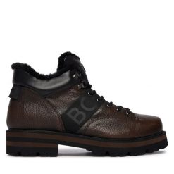 Trzewiki Bogner. Brązowe botki męskie Bogner, bez wzorów, bez obcasa, bez zapięcia. Za 2,089.00 zł.