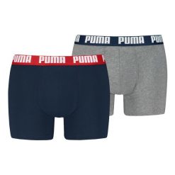 1579 Bokserki męskie 2-pack - niebieskie i szare. Czerwone bokserki męskie Puma, bez wzorów. Za 94.99 zł.