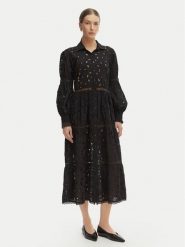 Iconique Sukienka letnia Joanna IC26-008 Czarny Regular Fit. Czarne sukienki damskie Iconique, na lato, s, bez wzorów, z bawełny, bez kołnierzyka, bez ramiączek. Za 599.99 zł.