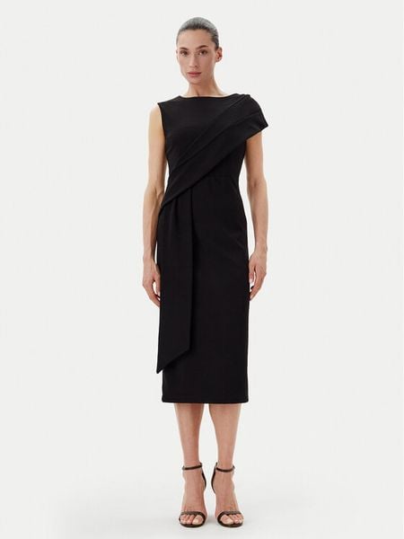 Rinascimento Sukienka koktajlowa CFC0019923002 Czarny Regular Fit. Czarne sukienki damskie Rinascimento, l, bez wzorów, z syntetyku, wizytowe, bez kołnierzyka, bez ramiączek. Za 289.99 zł.