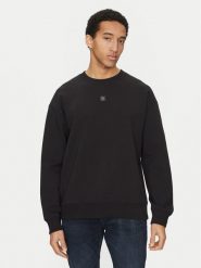 HUGO Bluza Dettil 50533689 Czarny Relaxed Fit. Czarne bluzy męskie Hugo, l, bez wzorów, z bawełny, bez ramiączek, bez kaptura. Za 439.99 zł.