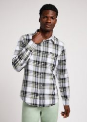 LEE MĘSKA KOSZULA LEESURE SHIRT OLIVE GROVE 112350073 L66N045022. Zielone koszule męskie Lee, l, bez wzorów, bez kołnierzyka, bez ramiączek. Za 179.99 zł.