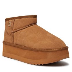 Śniegowce Liu Jo. Brązowe śniegowce damskie Liu Jo, bez zapięcia. Za 629.99 zł.