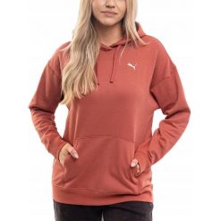 Bluza Damska PUMA Dresowa z Kapturem Sportowa Kangurka Bawełna roz. XXL. Czerwone bluzy damskie Puma, xxl, bez wzorów, z bawełny, sportowe, bez ramiączek, z kapturem. Za 171.00 zł.