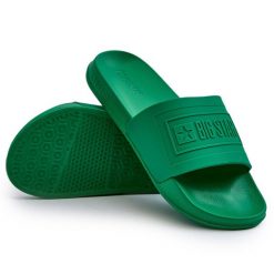 Klapki Męskie Big Star NN174650 Zielone. Zielone klapki męskie bez wzorów, bez zapięcia. Za 128.00 zł.