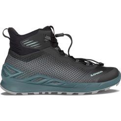 Buty trekkingowe damskie Lowa Merger Mid Gtx. Czarne obuwie trekkingowe damskie Lowa, z materiału, bez zapięcia. Za 524.00 zł.