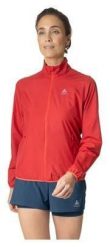 Kurtka techniczna damska ODLO Essential Light Jacket. Białe kurtki sportowe damskie ODLO, l, bez wzorów, z materiału, bez ramiączek, z kapturem, do biegania. Za 305.99 zł.