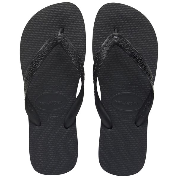 Sandały Havaianas Basic Top Czarny. Czarne sandały męskie Havaianas, na lato, bez wzorów, z gumy, eleganckie, bez zapięcia. Za 72.05 zł.