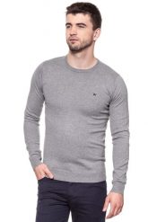 MĘSKI SWETER WRANGLER CREW KNIT MID GREY MEL W85674Q37 112132253. Szare swetry męskie Wrangler, m, bez wzorów, z bawełny, bez kołnierzyka, bez ramiączek. W wyprzedaży za 69.99 zł.