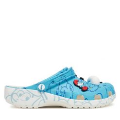 Klapki Crocs. Fioletowe klapki damskie Crocs, bez wzorów, bez obcasa, bez zapięcia. Za 139.99 zł.