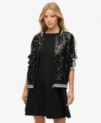 Superdry Kurtka Suikajan z Cekinami. Kurtki męskie Superdry, bez wzorów, z elastanu, bez kaptura. Za 553.45 zł.