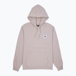 Bluza Converse Go-To Chuck Taylor Patch Hoodie 10026983-A04. Brązowe bluzy sportowe męskie Converse, bez wzorów, bez kaptura. Za 269.99 zł.