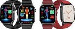 Smartwatch zegarek z funkcja pomiaru cukru glukoza. Zegarki smartwatch Rubicon, bez wzorów. Za 376.71 zł.