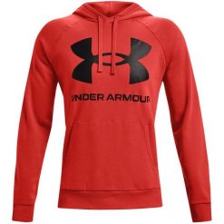 Bluza fitness męska Under Armour Rival Fleece Big Logo HD. Czarne bluzy męskie Under Armour, m, bez wzorów, sportowe, bez ramiączek, bez kaptura. W wyprzedaży za 173.38 zł.