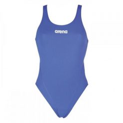 Strój kąpielowy damski jednoczęściowy Arena Solid. Niebieskie stroje kąpielowe damskie ARENA, xl, bez wzorów. Za 149.99 zł.