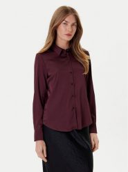 Marella Koszula Naples 2525116051 Bordowy Regular Fit. Czerwone koszule damskie Marella, bez wzorów, z syntetyku, bez kołnierzyka, bez ramiączek. Za 329.99 zł.