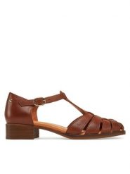 Pikolinos Sandały W7D-1835 Brązowy. Brązowe sandały damskie Pikolinos, bez wzorów, ze skóry, bez obcasa, na słupku, bez zapięcia. Za 569.99 zł.