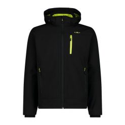 Kurtka męska turystyczna CMP 3A01787N. Czarne kurtki męskie CMP, l, bez wzorów, z materiału, z kapturem, trekkingowe. Za 359.99 zł.