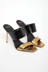 Szpilki damskie skórzane Sync BALMAIN. Szpilki damskie Balmain, bez wzorów, bez obcasa, na szpilce, bez zapięcia. Za 3,749.00 zł.