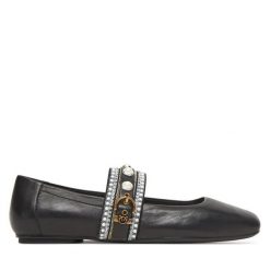 Baleriny PINKO. Czarne balerinki damskie Pinko, bez wzorów, bez obcasa, bez zapięcia. Za 819.99 zł.