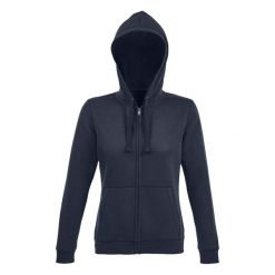 Damska Bluza Z Kapturem Spike Z Pełnym Zamkiem Błyskawicznym. Niebieskie bluzy damskie SOL'S, m, bez wzorów, bez ramiączek, z kapturem. Za 207.99 zł.