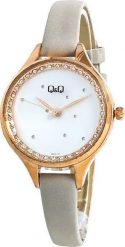 Zegarek QQ Zegarek damski QQ QB73-101 beżowy. Brązowe zegarki damskie Q&Q. Za 162.00 zł.