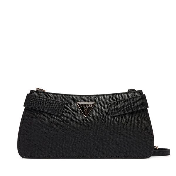 Torebka Guess. Czarne listonoszki damskie Guess, z aplikacjami, bez dodatków. Za 549.99 zł.