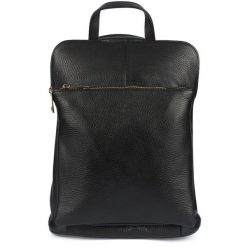 Plecak skórzany torebka 2w1 Vera Pelle S40 czarny. Czarne plecaki damskie bez wzorów, ze skóry, eleganckie. Za 274.99 zł.