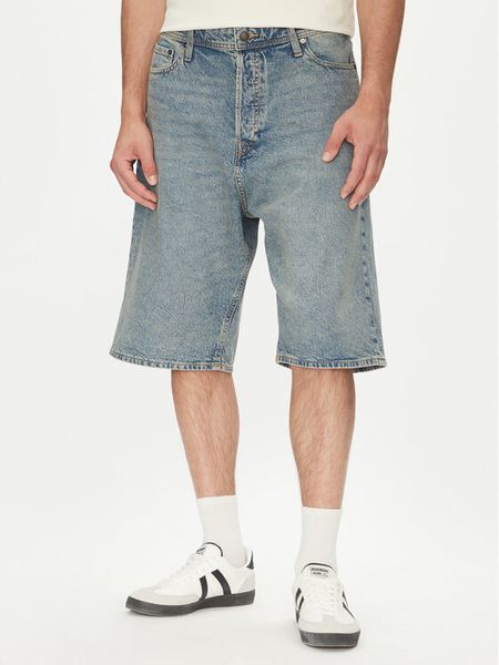 Jack & Jones Szorty jeansowe Iron 12272552 Niebieski Baggy Fit. Niebieskie szorty męskie Jack & Jones, bez wzorów, z bawełny. Za 139.99 zł.