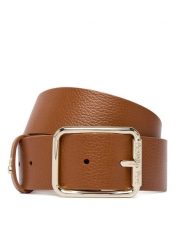 Patrizia Pepe Pasek Damski CW6409/L001-B111 Brązowy. Brązowe paski damskie Patrizia Pepe, bez wzorów, ze skóry. Za 419.99 zł.