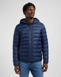 MESKA KURTKA LEE PUFFER JACKET MOOD INDIGO 112371659. Niebieskie kurtki męskie Lee, m, bez wzorów, bez kaptura. Za 299.99 zł.