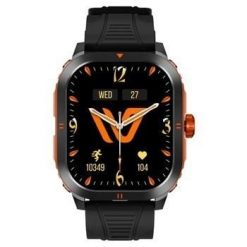 Smartwatch Weofly Pioneer pomarańczowy. Brązowe smartbandy WEOFLY, bez wzorów. Za 179.99 zł.