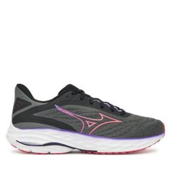 Buty do biegania Mizuno. Szare obuwie sportowe damskie Mizuno, bez wzorów, bez zapięcia, do biegania, mizuno wave. Za 339.99 zł.
