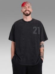 4F T-shirt oversize z nadrukiem męski 4F x Tomasz Fornal - szary S. Szare koszulki sportowe męskie 4F, m, z aplikacjami, z materiału, bez kołnierzyka, bez ramiączek. W wyprzedaży za 89.99 zł.