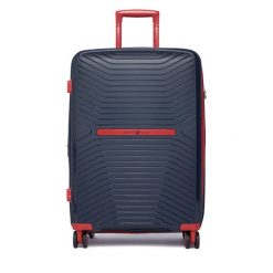 Walizka średnia Beverly Hills Polo Club. Niebieskie walizki damskie Beverly Hills Polo Club, bez wzorów, średnie. Za 359.99 zł.