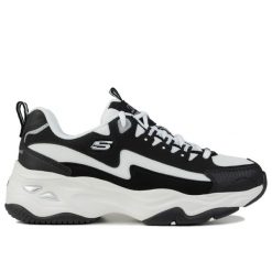 Buty damskie sportowe Skechers D LITES 4.0. Białe obuwie sportowe damskie Skechers, bez wzorów, bez zapięcia, trekkingowe. W wyprzedaży za 269.00 zł.