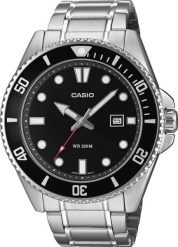 Zegarek Casio Zegarek męski Casio MDV-107D-1A1VEF srebrny. Szare zegarki męskie Casio, bez wzorów, srebrne. Za 338.05 zł.