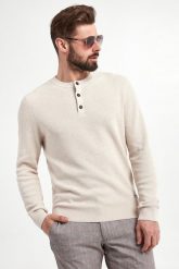 Sweter męski Henley JOOP! JEANS. Swetry męskie JOOP! Jeans, l, bez wzorów, z jeansu, bez kołnierzyka, bez ramiączek. W wyprzedaży za 584.25 zł.