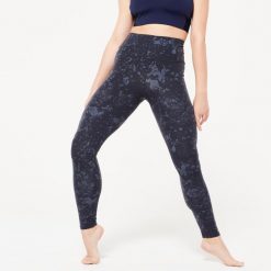 Legginsy do tańca nowoczesnego damskie Starever wysoki stan. Legginsy damskie STAREVER, bez wzorów, z elastanu, sportowe, z podwyższonym stanem. Za 89.99 zł.
