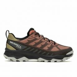 Obuwie Sportowe Damskie Merrell Speed Eco. Brązowe obuwie sportowe damskie Merrell, bez wzorów, z materiału, bez zapięcia, trekkingowe. Za 583.50 zł.