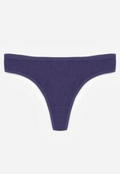 Granatowe Majtki Typu Stringi z Bawełną Asoia. Niebieskie majtki damskie Born2be, z bawełny. Za 7.99 zł.