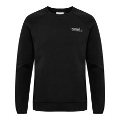 Bluza z okrągłym dekoltem Hummel Tech Fleece Regular. Czarne bluzy damskie Hummel, na zimę, bez wzorów, z bawełny, klasyczne, bez ramiączek, bez kaptura. Za 273.80 zł.