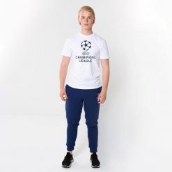 Champions League spodnie dresowe dla dorośli. Niebieskie spodnie materiałowe męskie CHAMPIONS LEAGUE, m, bez wzorów, z bawełny, do piłki nożnej. Za 168.99 zł.