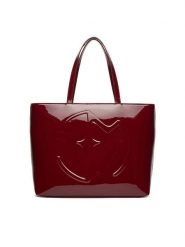 Eva Minge Torebka EO-ALISON-LDA8224-1 Bordowy. Czerwone shopperki damskie Eva Minge, bez wzorów, z materiału, bez dodatków. Za 239.99 zł.