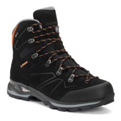 Buty trekkingowe męskie LOWA Baldo GTX. Czarne trekkingi męskie Lowa, z materiału, za kostkę, bez zapięcia. Za 799.99 zł.