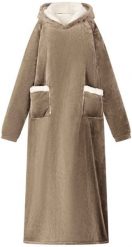 VidaXL Kocyk Bluza w kolorze Camel xl Fleece i Flanela. Brązowe bluzy damskie vidaXL, xl, bez wzorów, bez ramiączek, bez kaptura. Za 184.99 zł.