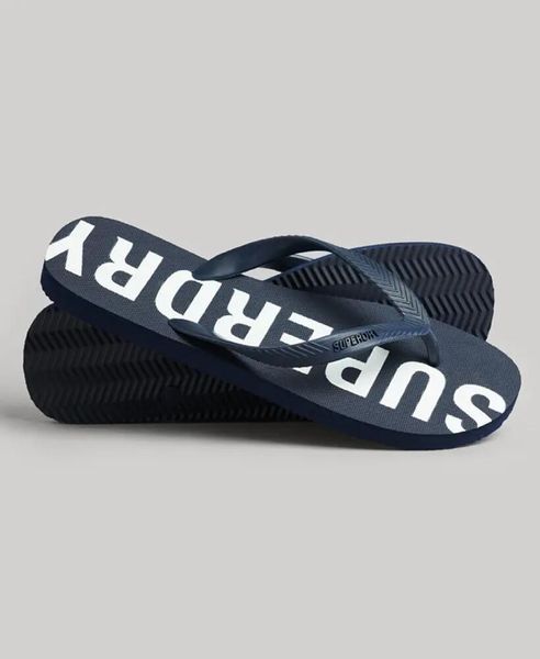 Superdry Code Core Sport Klapki gumowe – Eclipse Navy/Optic. Niebieskie klapki damskie Superdry, bez wzorów, z gumy, bez zapięcia. Za 118.20 zł.