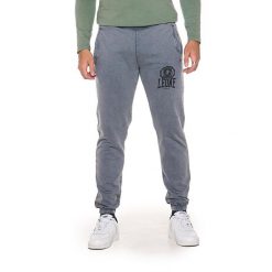 Spodnie dresowe z bawełna z kieszenie na co dzień. Szare spodnie materiałowe męskie LEONE 1947 APPAREL, bez wzorów, z bawełny, na fitness i siłownię. W wyprzedaży za 164.19 zł.